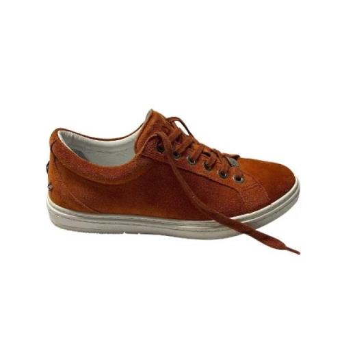 Jimmy Choo Pre-owned Pre-owned Laeder sneakers Orange, Dam