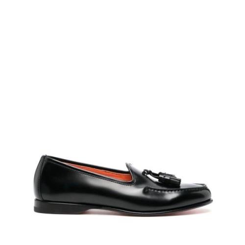 Santoni Loafers Black, Herr