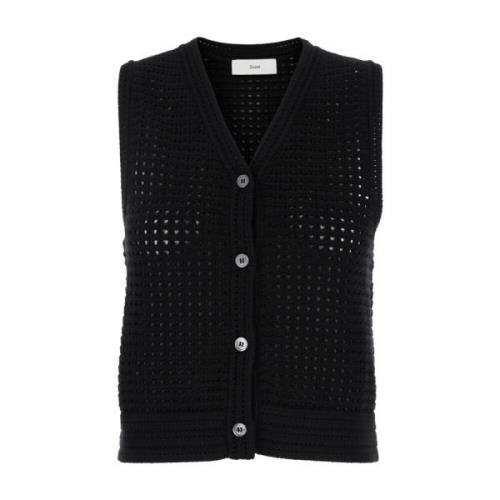 Dunst Sleeveless Knitwear Black, Dam