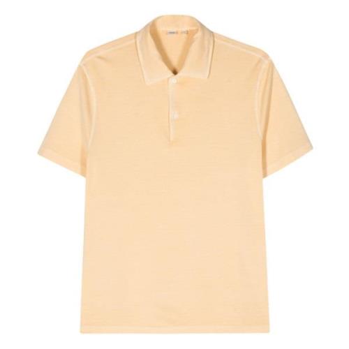 Aspesi Bomull Polo Yellow, Herr