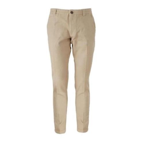 YES ZEE Herr Bomull Chino Byxor Slim Fit Beige, Herr