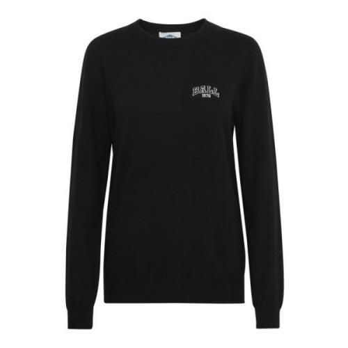 Ball Round-neck Knitwear Black, Dam