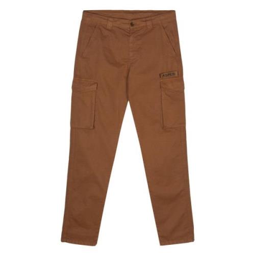 Aspesi Straight Trousers Brown, Herr