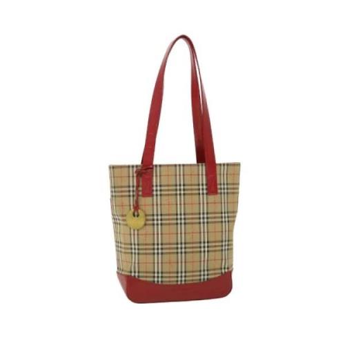 Burberry Vintage Pre-owned Canvas axelremsvskor Red, Dam