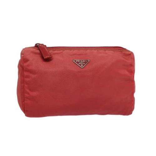 Prada Vintage Pre-owned Nylon prada-vskor Red, Dam