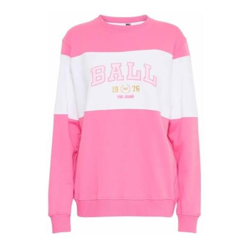 Ball Mysig Broderad Sweatshirt Pink, Dam