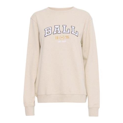 Ball Beige Melange Sweatshirt Beige, Dam