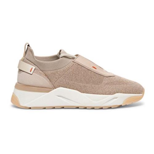 Santoni Sneakers Beige, Dam