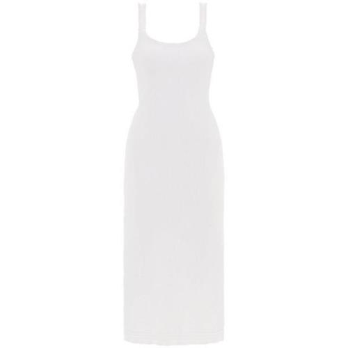 Chloé Elegant Svart Midi Klänning White, Dam