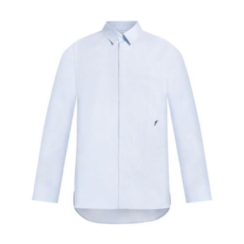 Salvatore Ferragamo Casual Shirts Blue, Herr