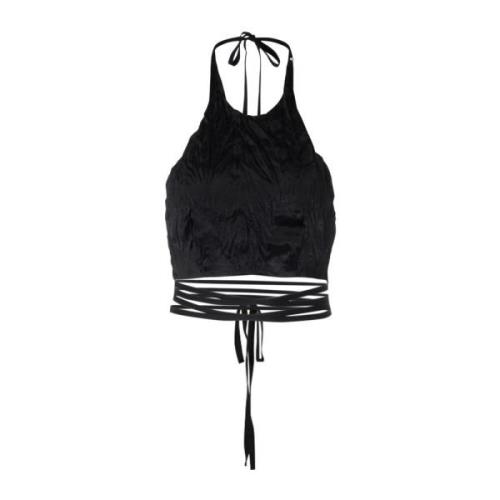 Sportmax Svart Tanktop Black, Dam