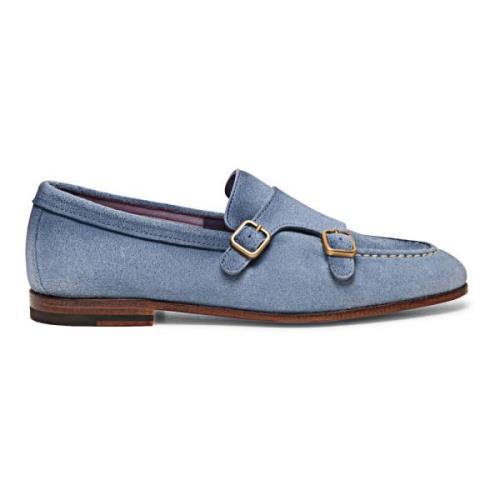 Santoni Loafers Blue, Herr