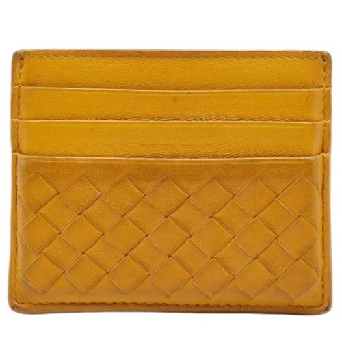 Bottega Veneta Vintage Pre-owned Laeder plnbcker Yellow, Dam