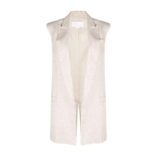 Genny Vests Beige, Dam