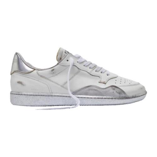 Hidnander Vit Läder Mega T Sneakers Silver Multicolor, Dam