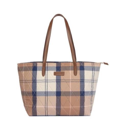 Barbour Quiltad Tartan Toteväska Multicolor, Dam