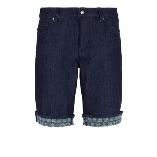 Armani Exchange Indigo Denim Bermuda Shorts Blue, Herr