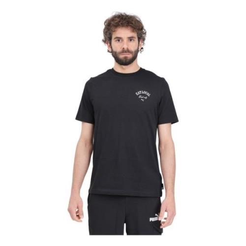 Puma Svart Grafisk Hälsa T-shirt Black, Herr