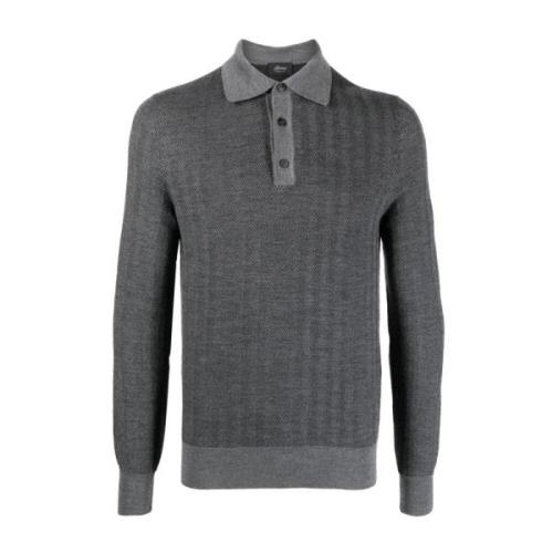 Brioni Polo Shirts Gray, Herr