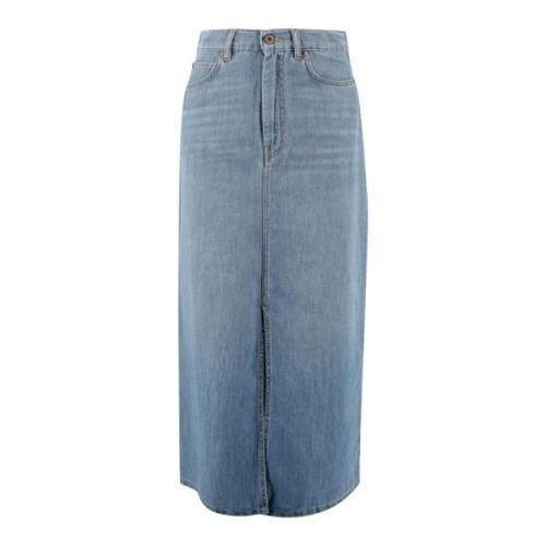 Max Mara Weekend Denim Skirts Blue, Dam