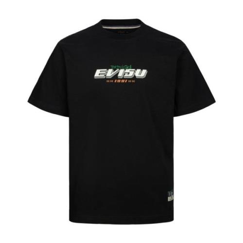 Evisu T-Shirts Black, Herr