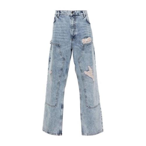 Moschino Straight Jeans Blue, Herr