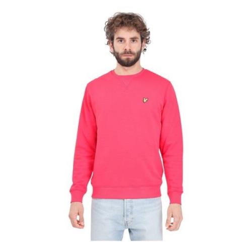 Lyle & Scott Röd Jordgubbe Patch Logo Tröja Pink, Herr