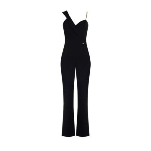 Rinascimento Jumpsuit med en axel och kedja Black, Dam