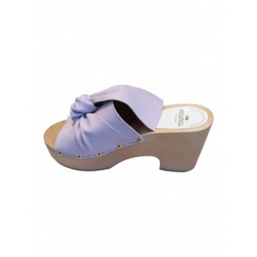 Youyou Heeled Mules Purple, Dam