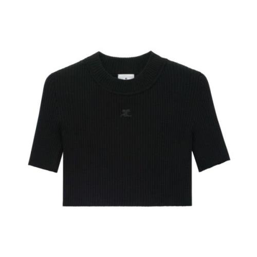 Courrèges T-Shirts Black, Dam