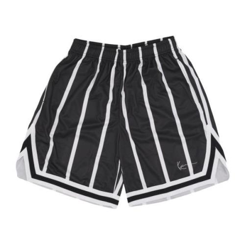 Karl Kani Randig Mesh Basketbollshorts Svart/Vit Black, Herr