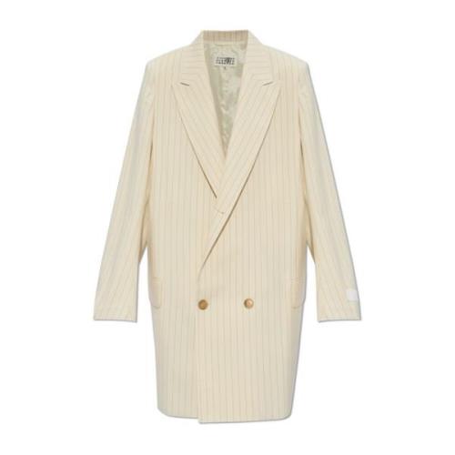 MM6 Maison Margiela Lång blazer Beige, Dam