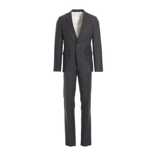 Dsquared2 Regular Fit Suits Gray, Herr