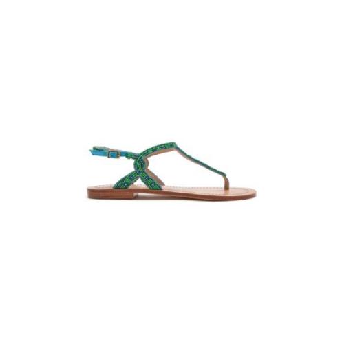 Maliparmi Flat Sandals Multicolor, Dam