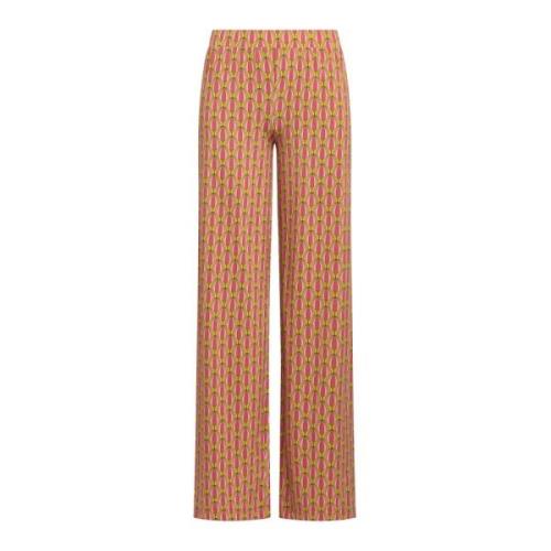 Maliparmi Straight Trousers Multicolor, Dam