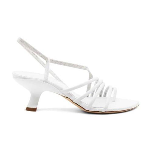 Vic Matié Asymmetriska vita lädersandaler White, Dam