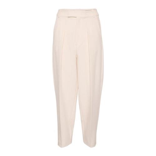 InWear Stilren Barrel Pant i Vanilj Beige, Dam