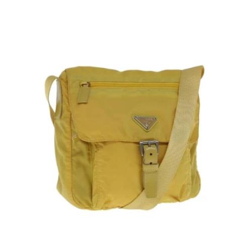 Prada Vintage Pre-owned Nylon prada-vskor Yellow, Dam