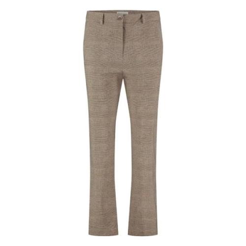 Jane Lushka Straight Trousers Beige, Dam