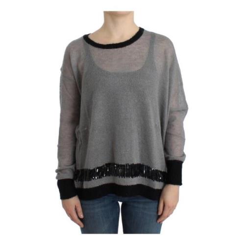 Costume National Round-neck Knitwear Gray, Dam