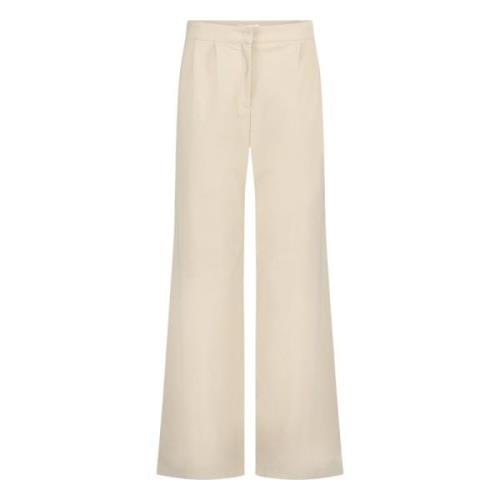 Jane Lushka Wide Trousers Beige, Dam