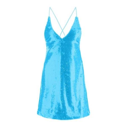 Ganni Maxi Dresses Blue, Dam