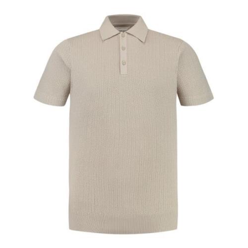 Pure Path Sand Struktur Polo Herr Beige, Herr