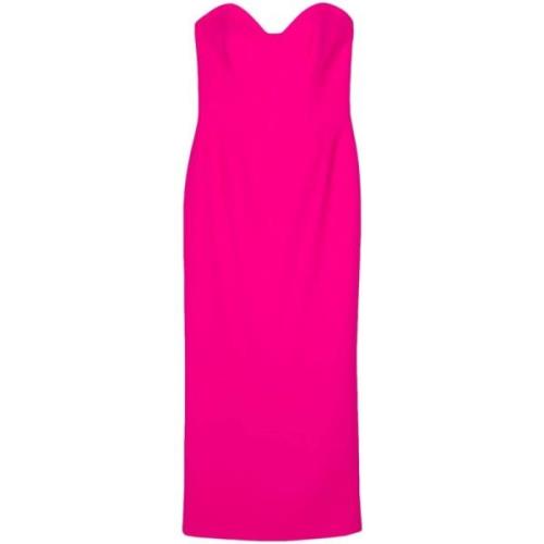 The New Arrivals Ilkyaz Ozel Fuchsia Klänning med Sweetheart Halsringn...