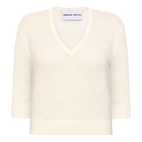 Emerson Renaldi V-neck Knitwear Beige, Dam