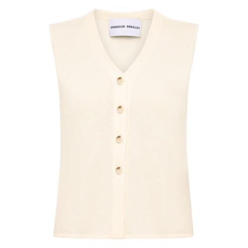 Emerson Renaldi Sleeveless Tops Beige, Dam