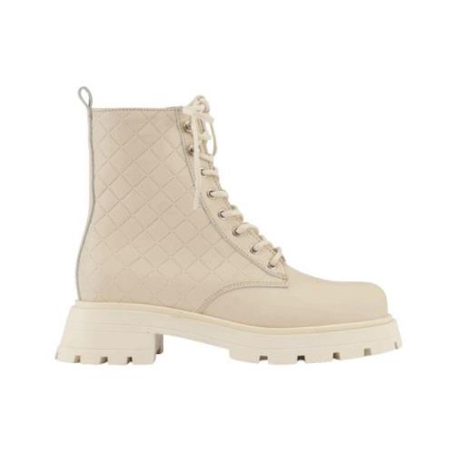 JoDis Quiltad läder chunky sula boot Beige, Dam