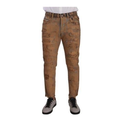 Dolce & Gabbana Slim-fit Jeans Brown, Herr