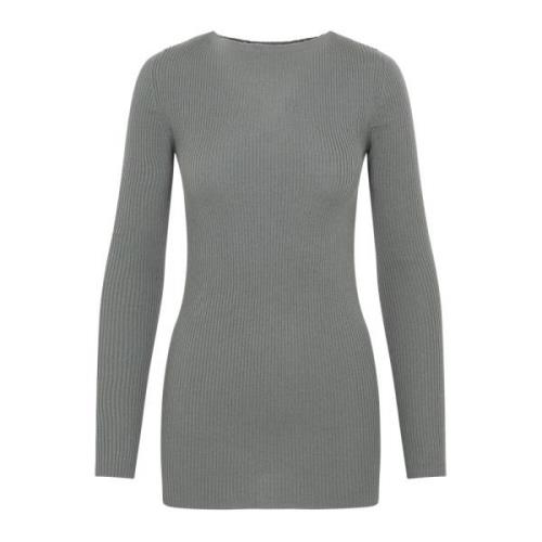 Rick Owens Round-neck Knitwear Gray, Dam