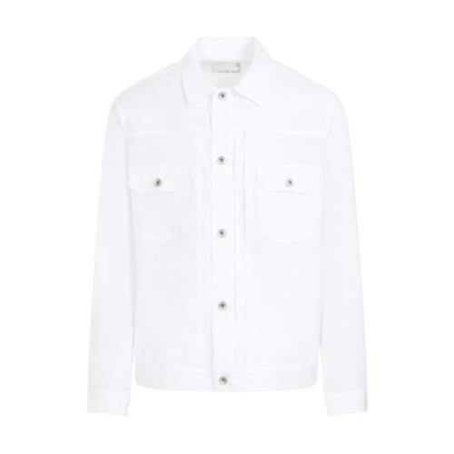 Sacai Bomull Blouson Jacka White, Herr